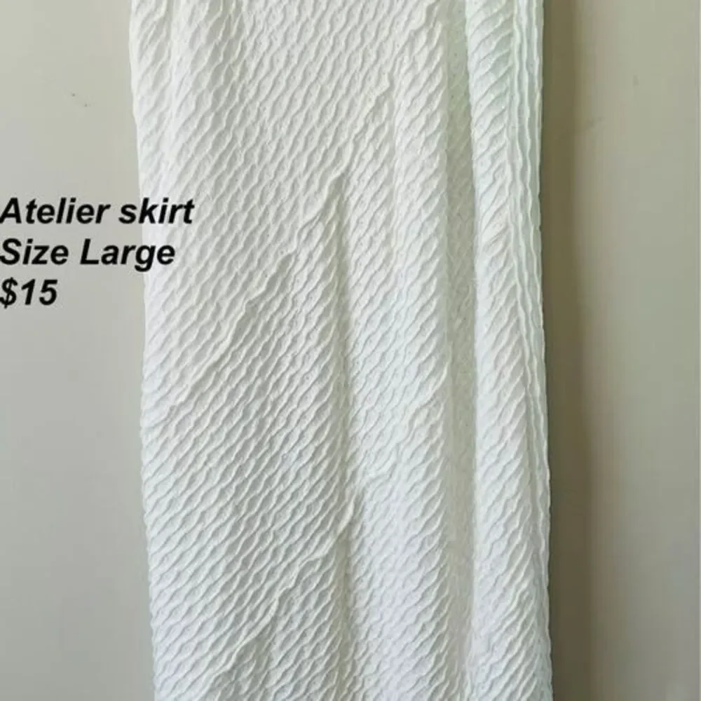 Atelier white long skirt Sz Lg